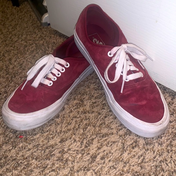 Vans Shoes - Women’s Vans sneakers maroon suede Size 8 great condition
